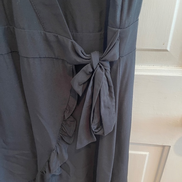 LOFT size 10 black ruffle dress romper - Picture 8 of 10